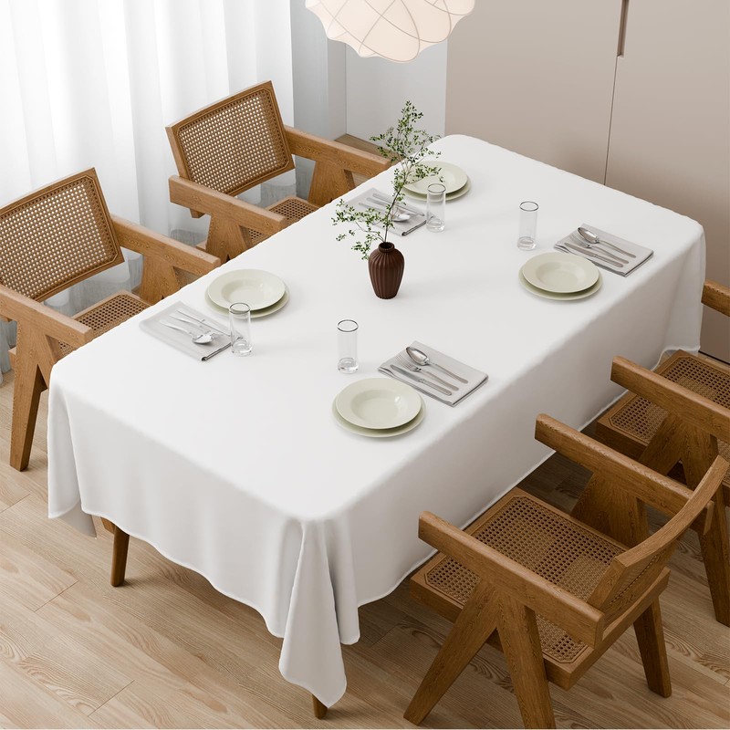 Zdada White Tablecloths 85 x 85 cm - High-Quality Polyester