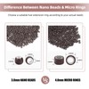 Vlasy 100Pcs Nano Ring Beads Silicone Lined Beads for Nano