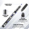 BASUNOCL 12 Pcs Fine Point Pen Liquid Rollerball Pens, 0.5mm