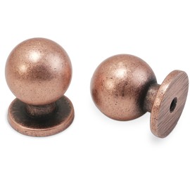 BUKOBYHE 10 Pack Antique Copper Cabinet Knobs Vintage Drawer Knobs Kitchen Hardware Zinc Alloy Kitchen Handles for Cabinets Cupboard Knobs Drawer Knobs