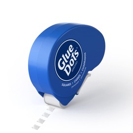 Glue Dots, Glue Squares Dot N' Go Dispenser, Double-Sided, 3/16", 450 Dots, Permanent, DIY Craft Glue Tape, Sticky Adhesive Glue Points, Liquid Hot Glue Alternative, Clear | Glue Dots