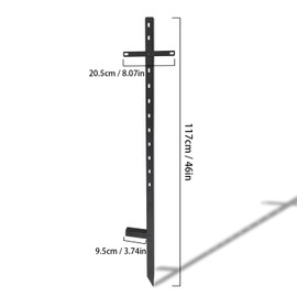 2pcs Heavy Duty Yard Stakes, 46in Metal Yard Sign Poles Holder T-Bar Ground Stakes Sign Posts for Outside, Lawn, Bar, Parking Lot, Holiday, Graduation, Estate Garage Sale Events (Black)