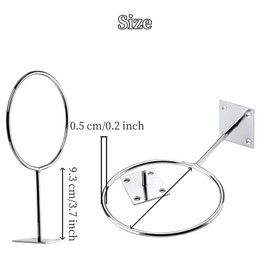 Voittozege 2pcs Wall Ball Rack,Wall Mount Ball Holder,Wall Mount Display Rack,Sports Ball Holders Metal Ball Holder in Bedroom, Hall, Garage, Basement, Basketball Accessories