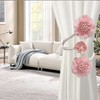 2 Packs Flower Curtain Buckle,Handmade Artificial Flower Curtain Holdbacks Clips,Flexible