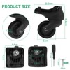 lalago 2 Pairs Replacement Wheels for Suitcase, Suitcase Replacement Double