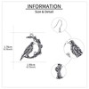 Raven Earrings 925 Sterling Silver Moon Crow Earrings Gothic Jewellery