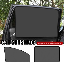 Unbranded 4PCS Full Car Sun Shade Magnetic Window Cover UV Protection Sunshade Curtain