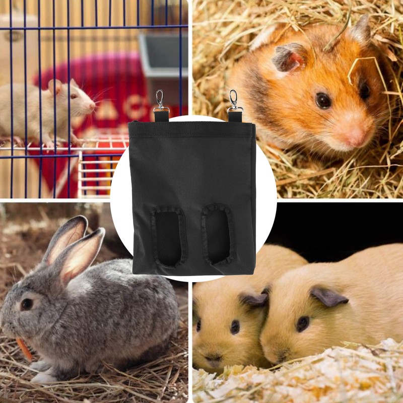 Rabbit Feeder Bag 600D Oxford Fabric Hanging Feeding Device Supply