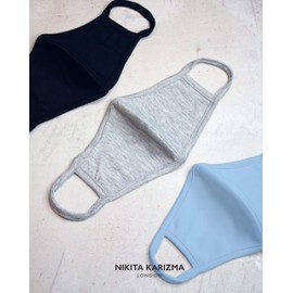 Stretch Sculpt Childrens in Blue and Grey Face Masks by KARIZMA Fabric Face Mask 3 Kids Masks