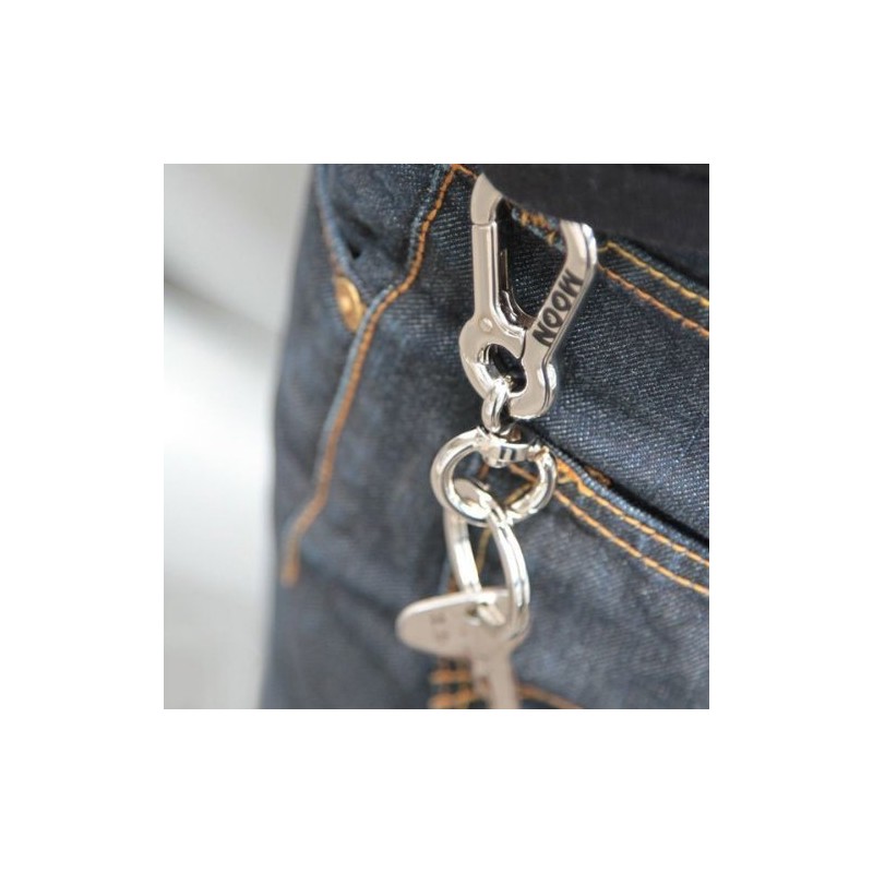 MOONEYES ムーンアイズ MOON W カラビナ キーホルダー MOON Double Carabiner key