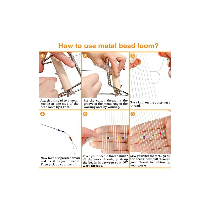 Beads Loom Beads Weaving Metal Frame Craft DIY Beads Loom