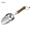 HARFINGTON 2pcs Garden Soil Scoop 12.8 x 3.54 Stainless Steel