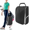 Golf Shoe Bag Convenient PU Leather Black Waterproof Dustproof Sport