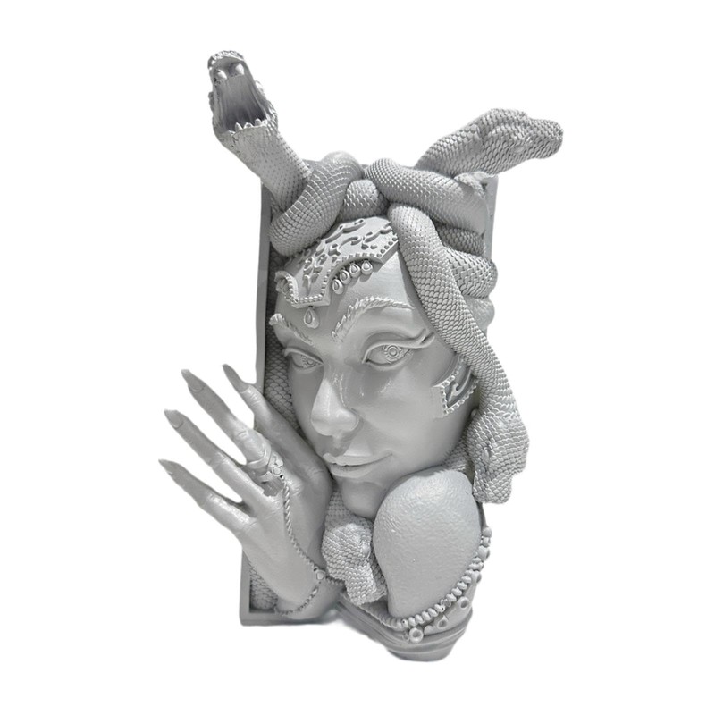 Vaveren Snake Women Face Bookend Medusa Head Book Nooks Unique