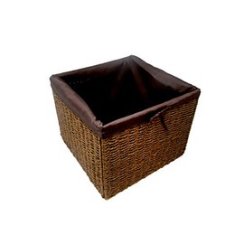 12.7" Foldable Paper Rope Storage Basket with Iron Wire Frame and Removable Fabric Liner by Trademark Innovations