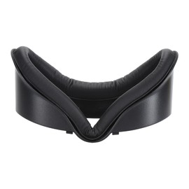 VR Face Pad Black Raised PU Leather Sweat Proof Light Leak Resistant Anti Fogging Comfortable VR Face Cover for Meta