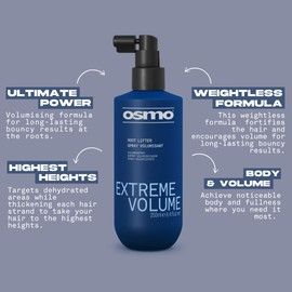 Osmo Extreme Volume Root Lifter | Fuller hair with Natural Proteins | Vegan. 250ml