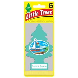 Little Tree Air Freshener Bayside Breeze 6pac, Value Set of 6! LittleTree Air Freshener, Bayside Breeze Set of 6