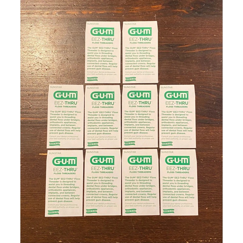 GUM 50x Sunstar GUM 840 Eez-thru FLOSS Threaders 50 pieces