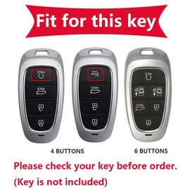 KUNIO Key Case Suitable for Hyundai Tucson NX4 Ioniq 5 Santa Fe Nexo 2021 2022 2023 Protection TPU Car Key Case Key Cover Key Case, 6 Keys C Black