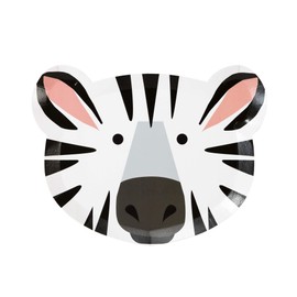 Talking Tables 12 x Safari Jungle Zoo Animal Shaped Party Plates with Tiger & Zebra designs, Ideal for Birthday Parties