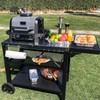 Outdoor Kitchen Island, Grill Cart with Drawer, Pizza Oven Stand,