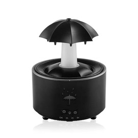 Cloud Rain Humidifier Raindrop Aroma Essential Oil DiffuserRemote Control Night Light Desktop Fountain Water Drop Sound for Home - Color: WHITE, Plug Type: EU
