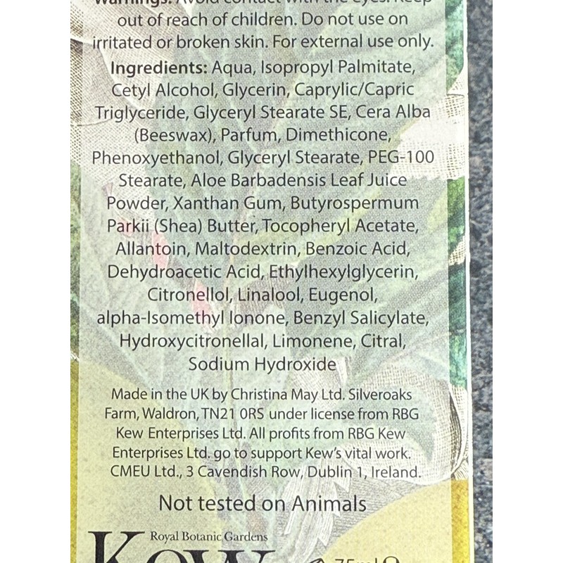 Royal Botanic Garden Kew - SUMMER ROSE Hand Cream 2.5