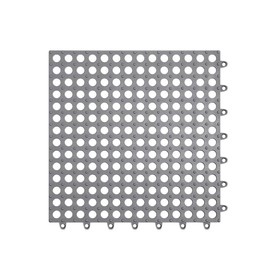 NarangOrnt 10pcs 11.8x11.8in Grey Sucker Interlocking Rubber Floor Tiles Soft TPE Non-Slip Tile Splicing Shower Mat Pet mats,Outdoor Cushion Mat for Bathroom,Deck,Drain,Pool,Patio,Balcony,Pet cage