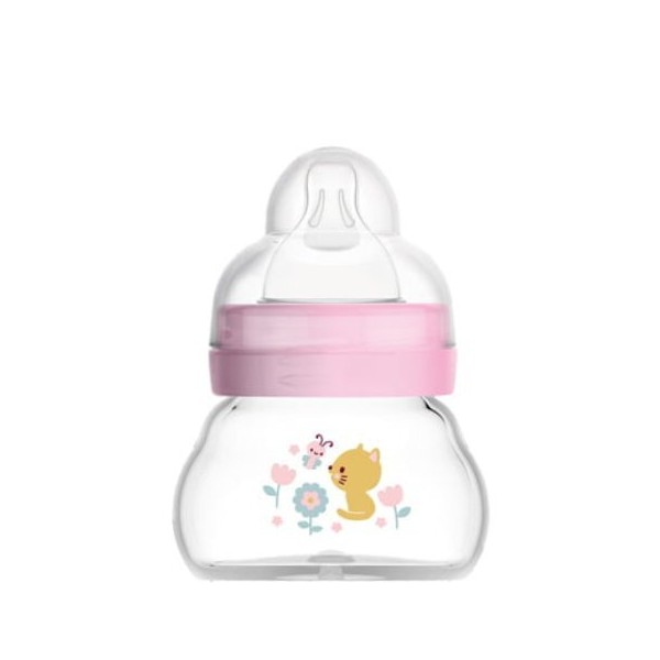 MAM Feel Good Glass Bottle with Silicone Nipple for Gilrs