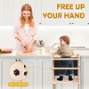 4-in-1 Toddler Kitchen Step Stool, Foldable Learning Standing Tower with