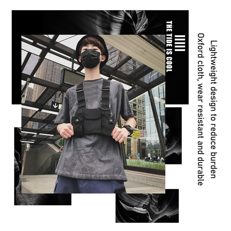 Multifunctional Chest Pack Front Chest Backpack Running Vest Bag for