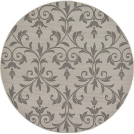 Unique Loom Collection Ornate, Botanical, Coastal, Victorian, Indoor and Outdoor Area Rug, 2' 2 x 3' 0 Rectangular, Beige/Brown