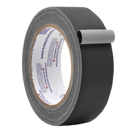 WOD GTC12 Gaffer Tape, Black Low Gloss Finish Film, 1.5 inch x 60 ft. Residue Free, Non Reflective Cloth Fabric, Secure Cords, Water Resistant, Photography, Filming Backdrop, Production