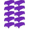 HASJOIN 10 Pack Purple Tablecloth 60x102 inch Polyester Fabric Tablecloths