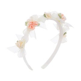 IYOU Blume Hochzeit Stirnband Elfenbein Bowknot Haarbänder Geburtstag Party Haarschmuck für Mädchen