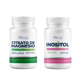 Citrato de Magnesio e Inositol 500mg en cada cápsula - Ingredientes Naturales (100 Cápsula por Frasco)