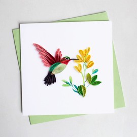 Quilling Card | Hummingbird