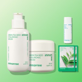 innisfree 이니스프리 그린티 2종 세트 그린티 씨드 히알루론산 수분세럼 130mL + 그린티 씨드 히알루론산 수분크림 50mL