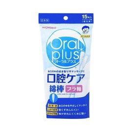 Wakodo Oral Plus Oral Plus Oral Care Cotton Swabs, 15 Pieces