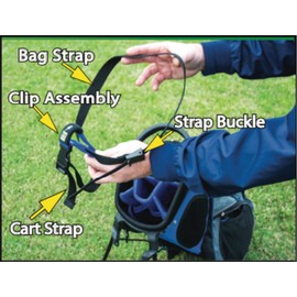 BagBolt | Golf Cart Strap Replacement | Fast Install | Eliminates Twisting, Leaning, and Falling Off | Golf Bag Accessory | Secures Any Size Bag