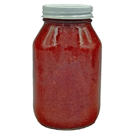 Amish Pie Filling Strawberry/Rhubarb and Topping - TWO 32 Oz Jars