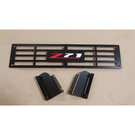 Mountains2Metal "Z-71" Edition Stainless Steel Powder Coated Black Bumper Grille Insert Compatible with 2015-2019 Chevy Silverado 2500 3500 HD M2M #400-40-2