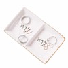 Soporte de cerámica para anillos de regalo de boda, compromiso,