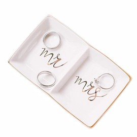 Soporte de cerámica para anillos de regalo de boda, compromiso, día de San Valentín
