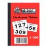 Bingosupermarket Raffle Tickets 1-500 Cloakroom - Assorted Colours bordered (Green)