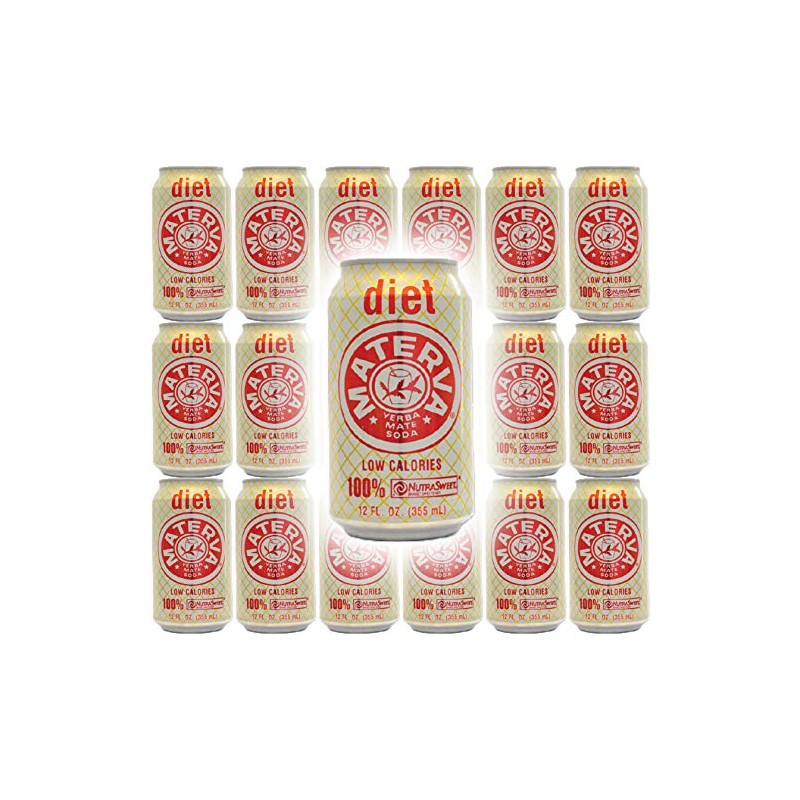 Materva Diet Soda, 12oz Can (Pack of 18, Total of