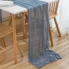 CHUQING Cheesecloth Table Runner 27 x 118 Inch Boho Gauze