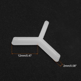 sourcing map 100pcs Tile Spacers 2mm Hard Plastic Y Type Tiles Leveler Spacer Installation Ceramic Spacing Clips for Wall Floor