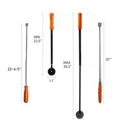 HARDK Heavy Duty Telescoping Pick up Tool Set of 3 - Magnetic Sweeper Tool 40" and Telescoping Flexible Magnet Stick Tool Useful for Hard-to-Reach, Mechanic, Home, Automotive. Gift for Men